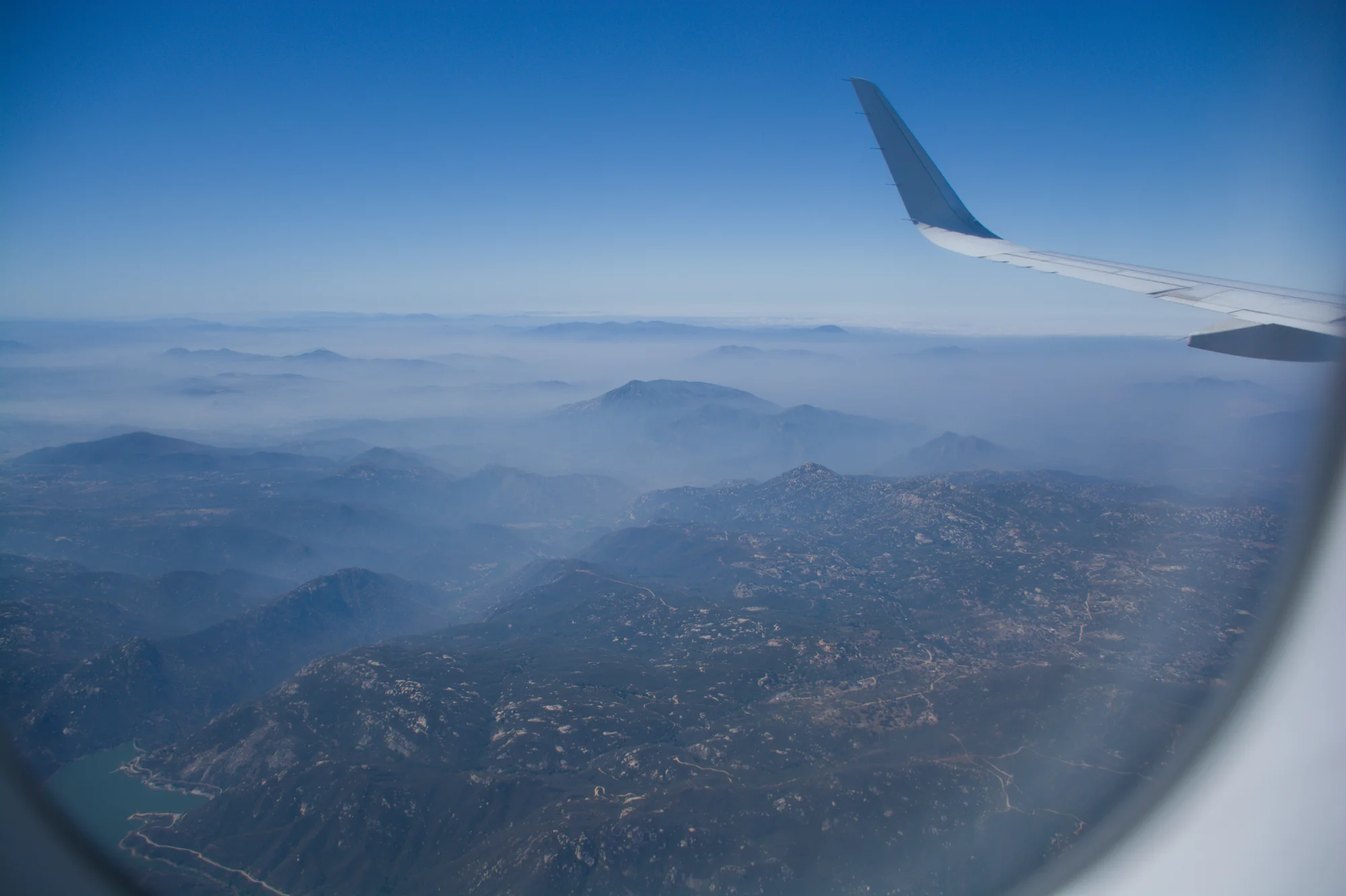 Approach into San Diego from the air